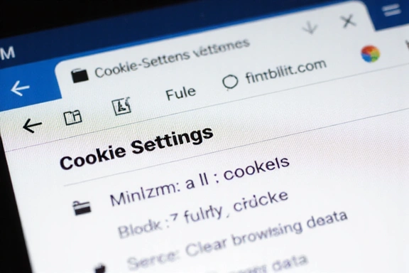 Browser settings for cookie control