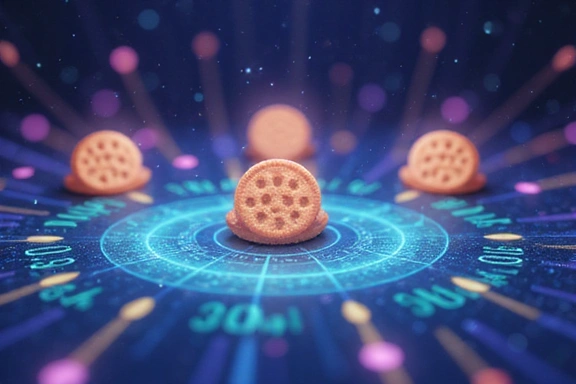 Digital cookies illustration